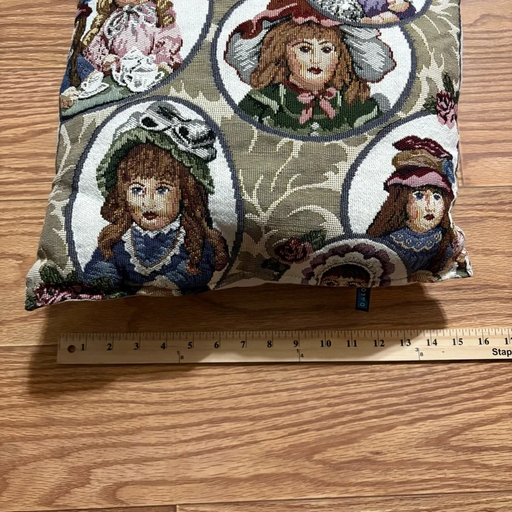 Vintage Dolls Throw Pillow